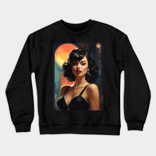 Noir Femme Fatale 1940’s (version 1) Crewneck Sweatshirt